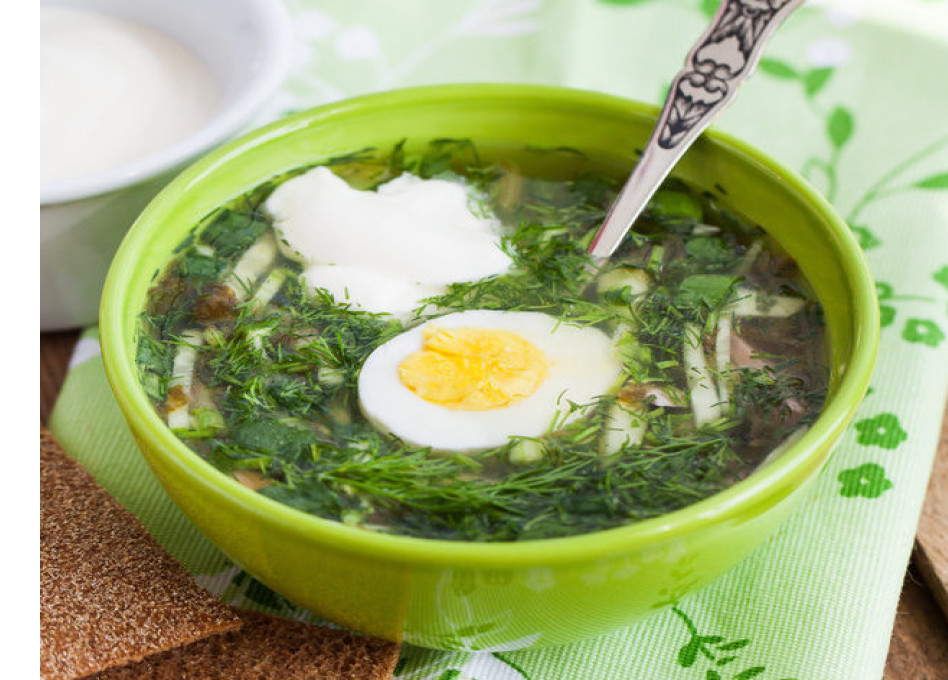 Щи зеленые холодные