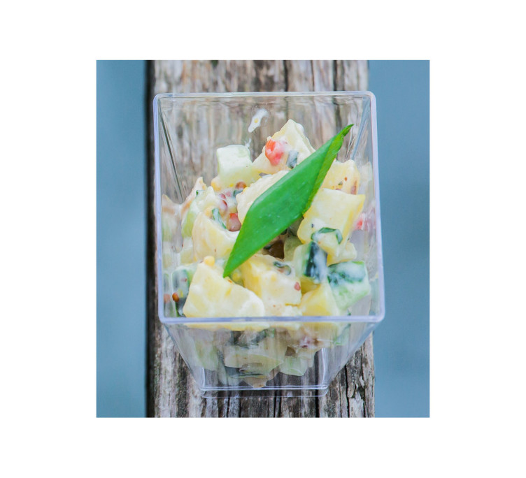 Салат картофельный с огурцом и горчицей 