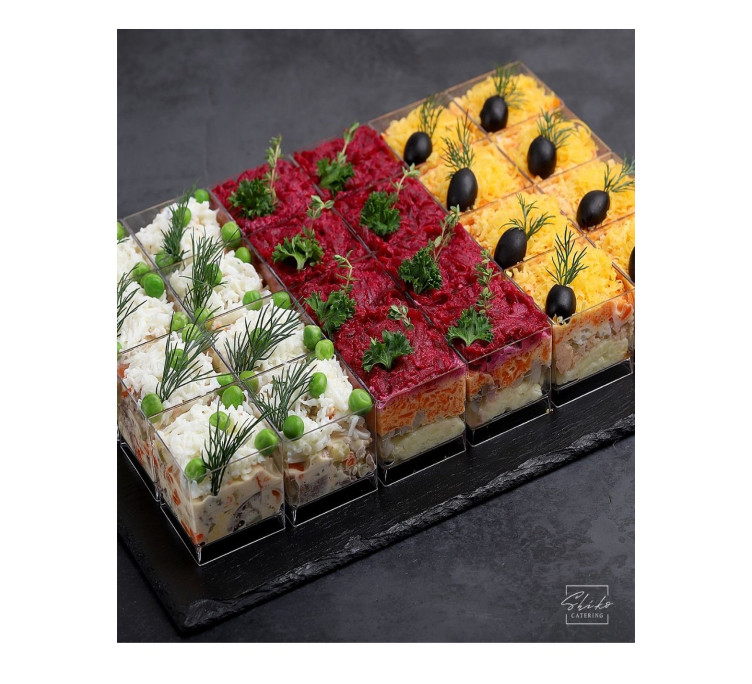 Салатики к праздничному столу (24 шт., 3 вида)