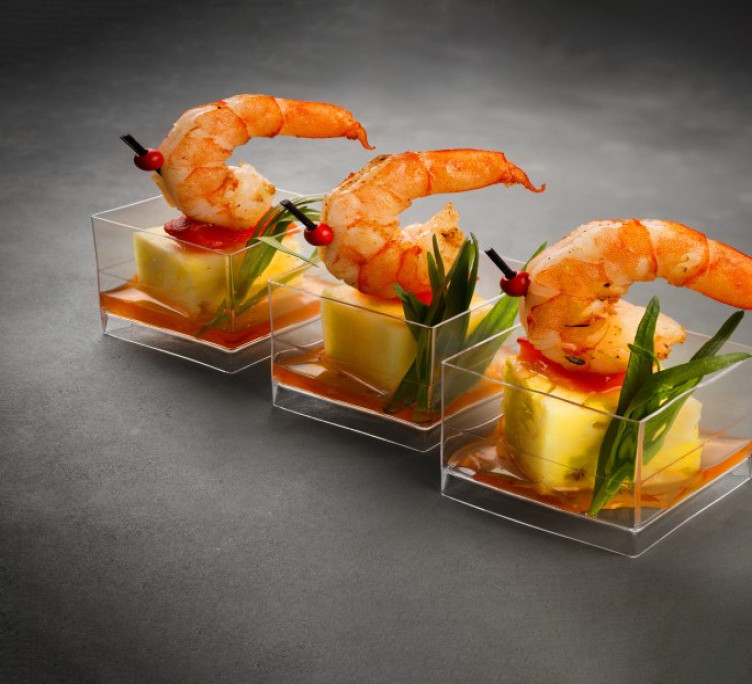 Тигровая креветка с ананасом и тархуном 