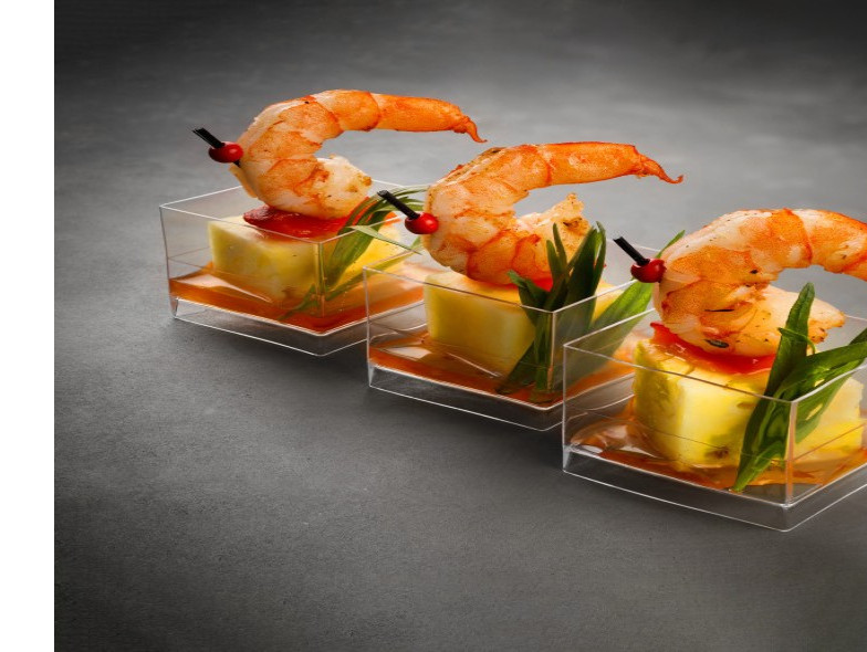 Тигровая креветка с ананасом и тархуном 