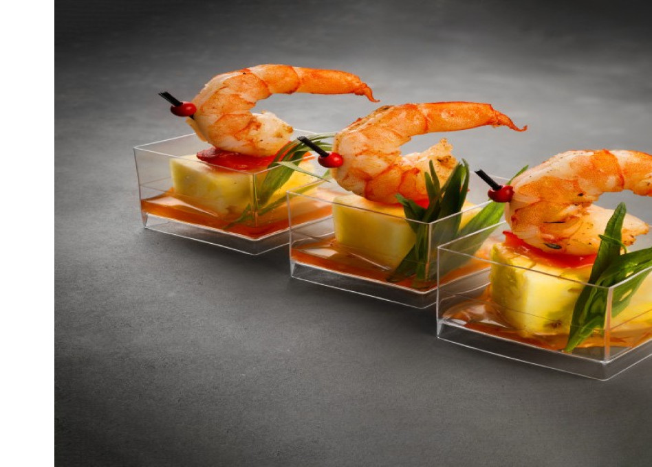 Тигровая креветка с ананасом и тархуном 