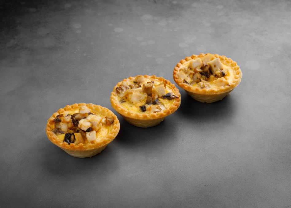 Киш с грибами и курицей