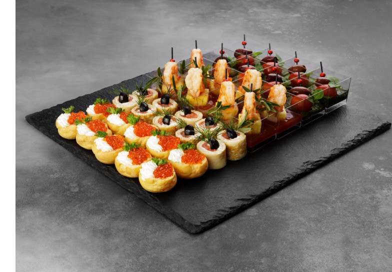 Сет №1 Ассорти канапе и холодных закусок из мяса и рыбы (76 шт., для 5-10 гостей)