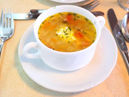 Суп "Крестьянский" со сметаной