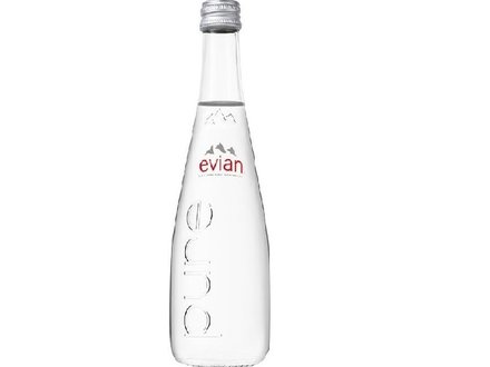 Минеральная вода Evian 0.33 л., без газа, ст. бут., (от 10 штук)